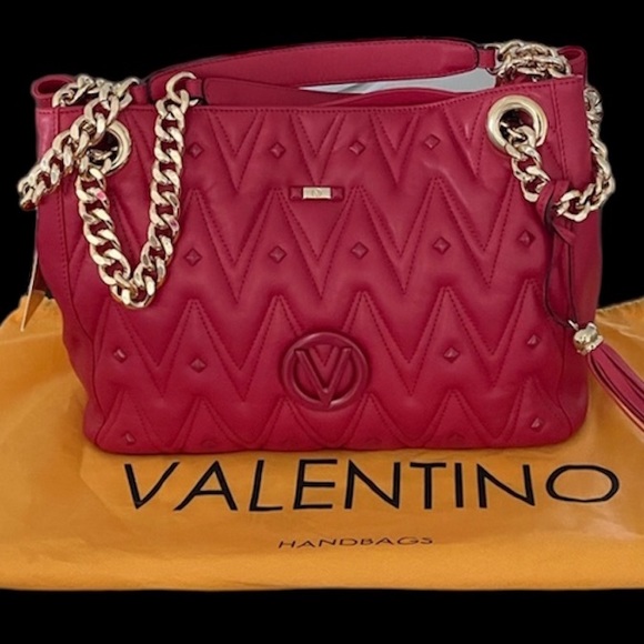 Valentino Mario Valentino NWT red handbag shoulder bag with dust bag